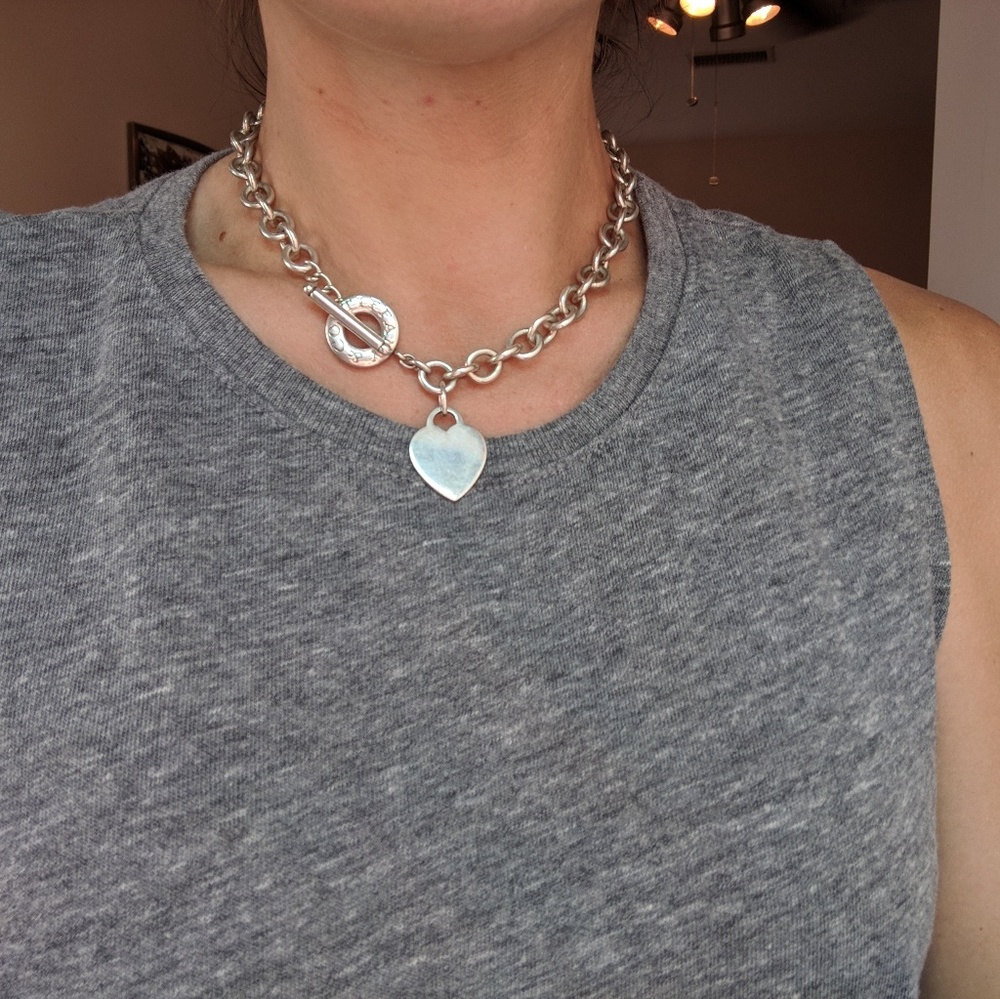 Tiffany & co heart toggle necklace